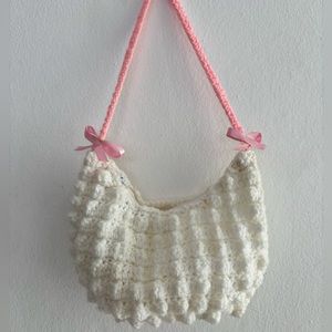crochet coquette shoulder bag 🎀
